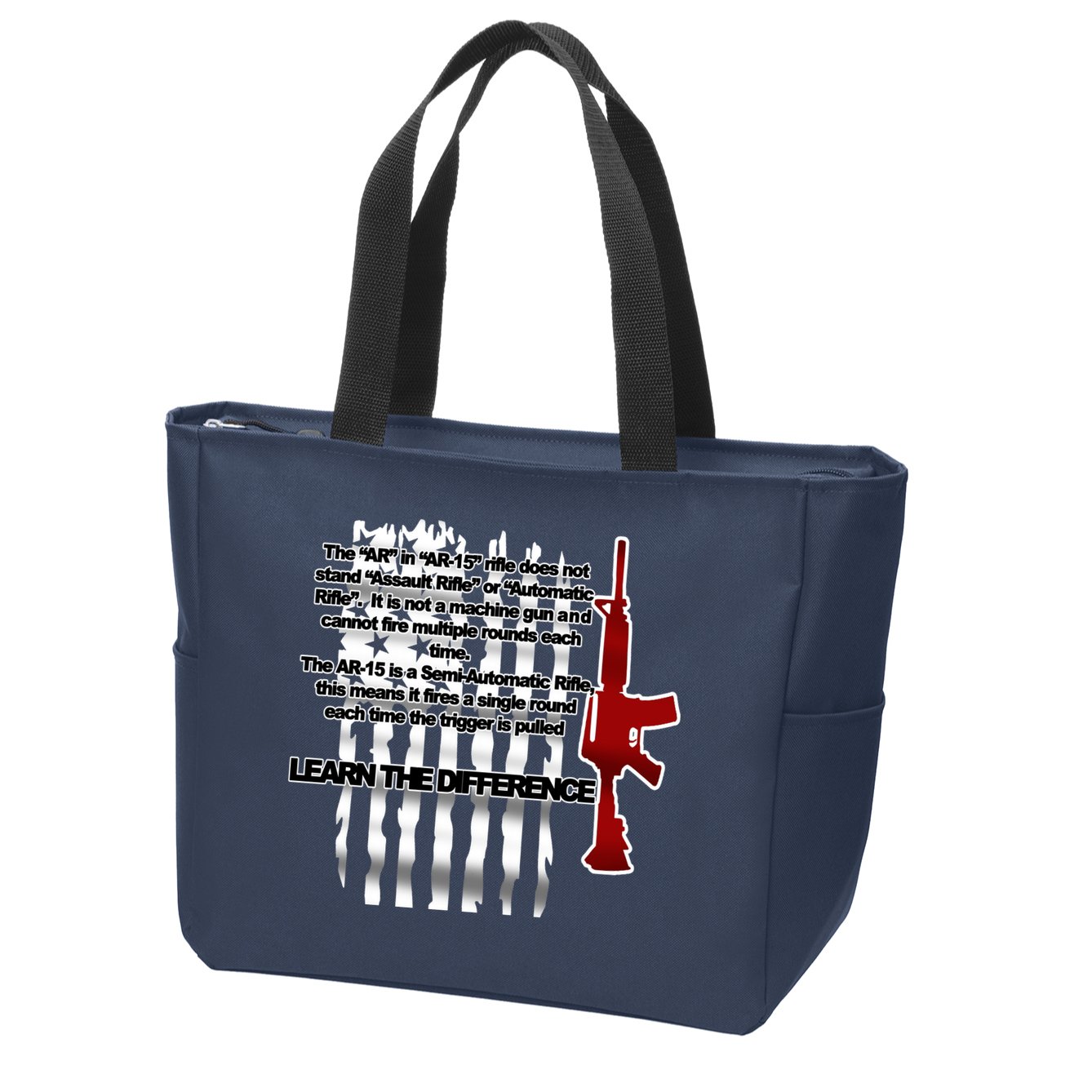 AR15 Not AN Assault Rifle Guns Quote Zip Tote Bag