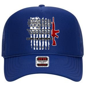 AR15 Not AN Assault Rifle Guns Quote High Crown Mesh Back Trucker Hat