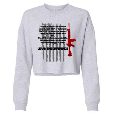 AR15 Not AN Assault Rifle Guns Quote Cropped Pullover Crew