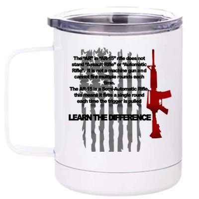 AR15 Not AN Assault Rifle Guns Quote 12 oz Stainless Steel Tumbler Cup