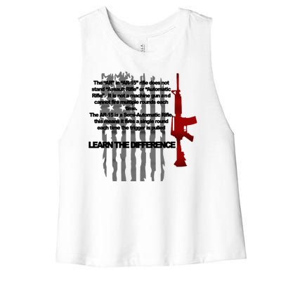 AR15 Not AN Assault Rifle Guns Quote Women's Racerback Cropped Tank