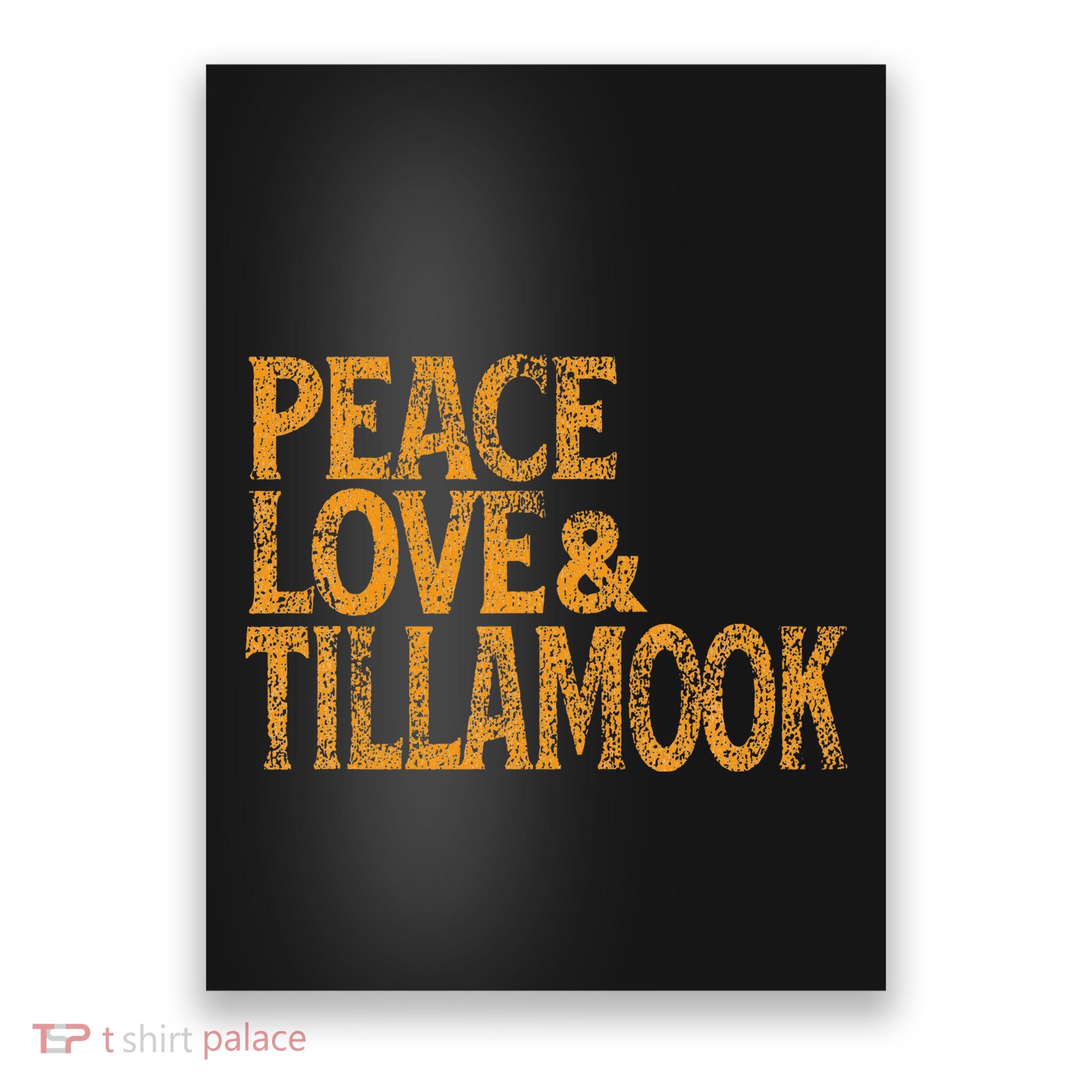 Awesome Retro 1960s Peace Love Tillamook Oregon Poster