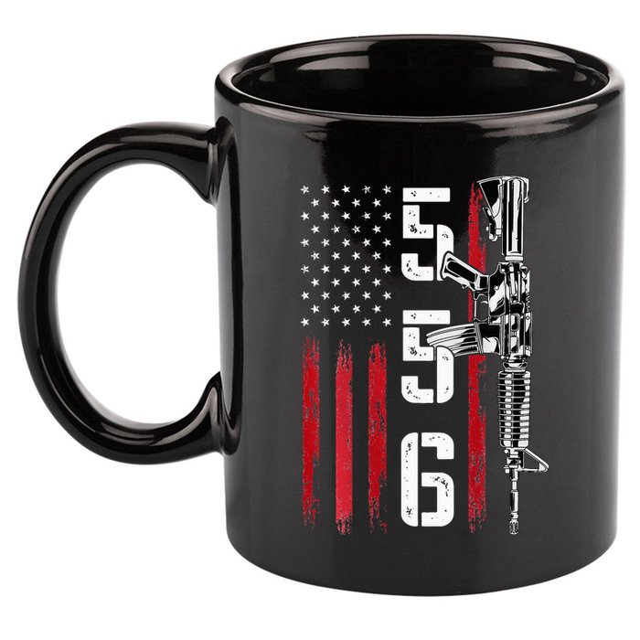 Ar15 Rifle 2nd Amendment 556 Ar15 Gifts 11oz C Handle Ceramic Mug