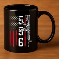 Ar15 Rifle 2nd Amendment 556 Ar15 Gifts 11oz C Handle Ceramic Mug