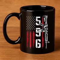 Ar15 Rifle 2nd Amendment 556 Ar15 Gifts 11oz C Handle Ceramic Mug