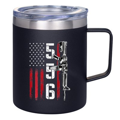 Ar15 Rifle 2nd Amendment 556 Ar15 Gifts 12oz Stainless Steel Coffee Mug