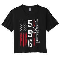 Ar15 Rifle 2nd Amendment 556 Ar15 Gifts Women's Crop Top Tee