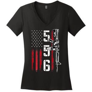 Ar15 Rifle 2nd Amendment 556 Ar15 Gifts Women's V-Neck T-Shirt