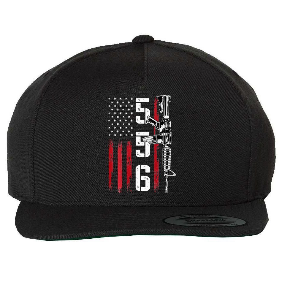 Ar15 Rifle 2nd Amendment 556 Ar15 Gifts Wool Snapback Cap