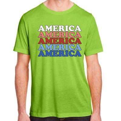 America Retro 4th Of July Adult ChromaSoft Performance T-Shirt