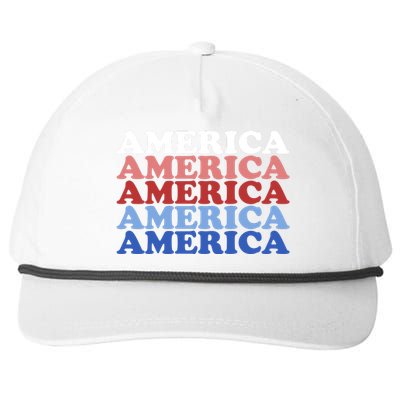 America Retro 4th Of July Snapback Five-Panel Rope Hat