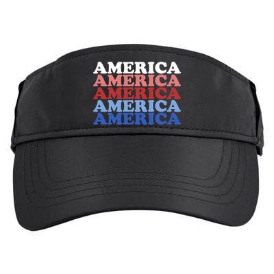 America Retro 4th Of July Adult Drive Performance Visor