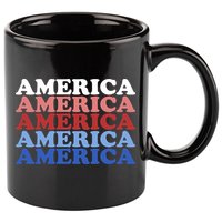 America Retro 4th Of July 11oz C Handle Ceramic Mug