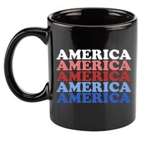 America Retro 4th Of July 11oz C Handle Ceramic Mug
