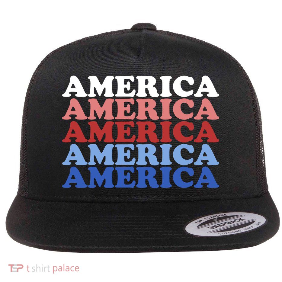 America Retro 4th Of July Flatbill Hat