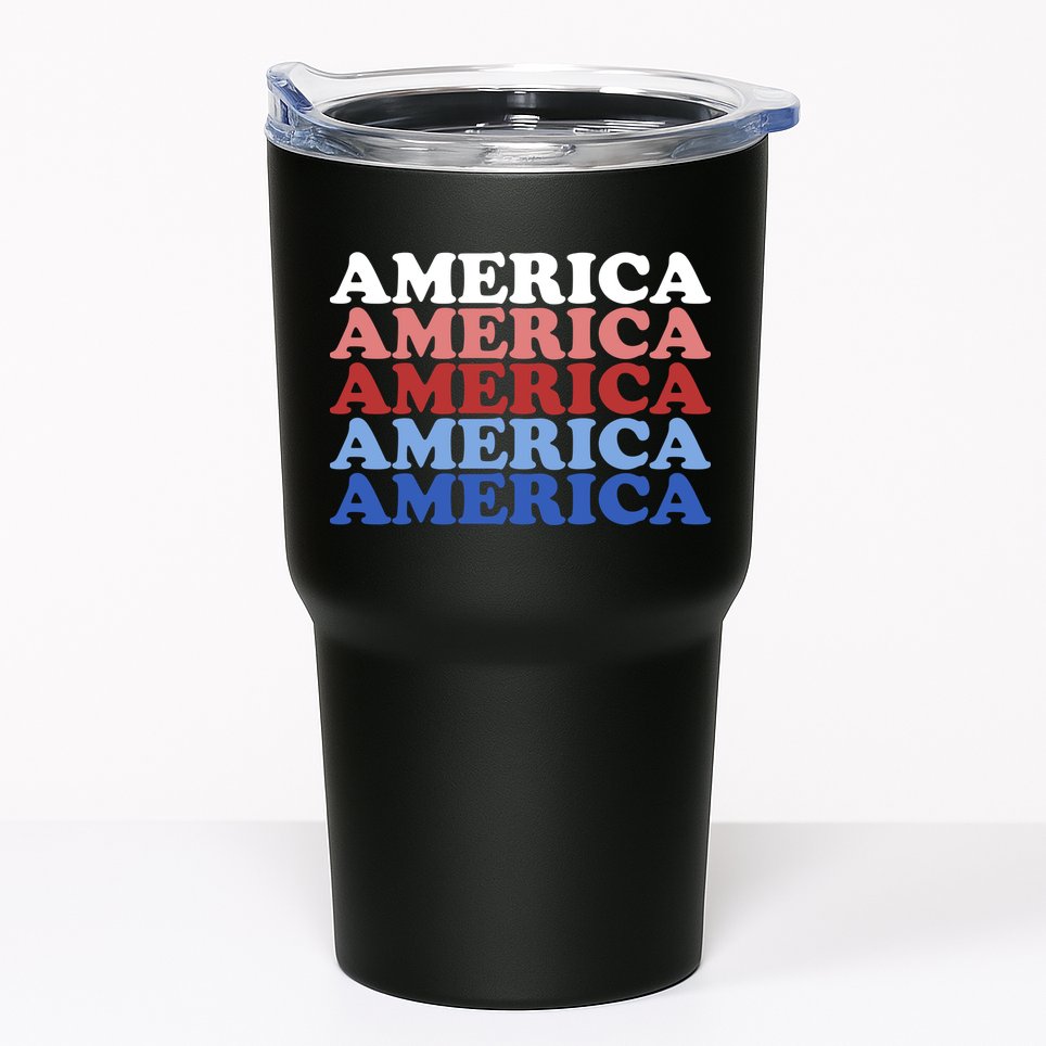 America Retro 4th Of July Tumbler