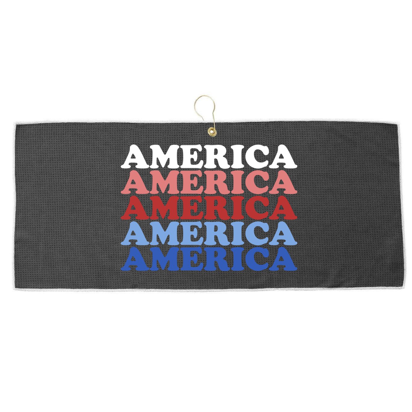 America Retro 4th Of July Large Microfiber Waffle Golf Towel