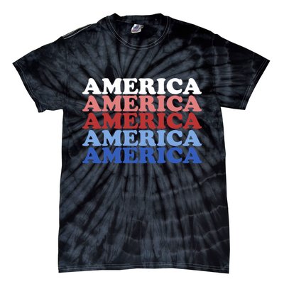 America Retro 4th Of July Tie-Dye T-Shirt