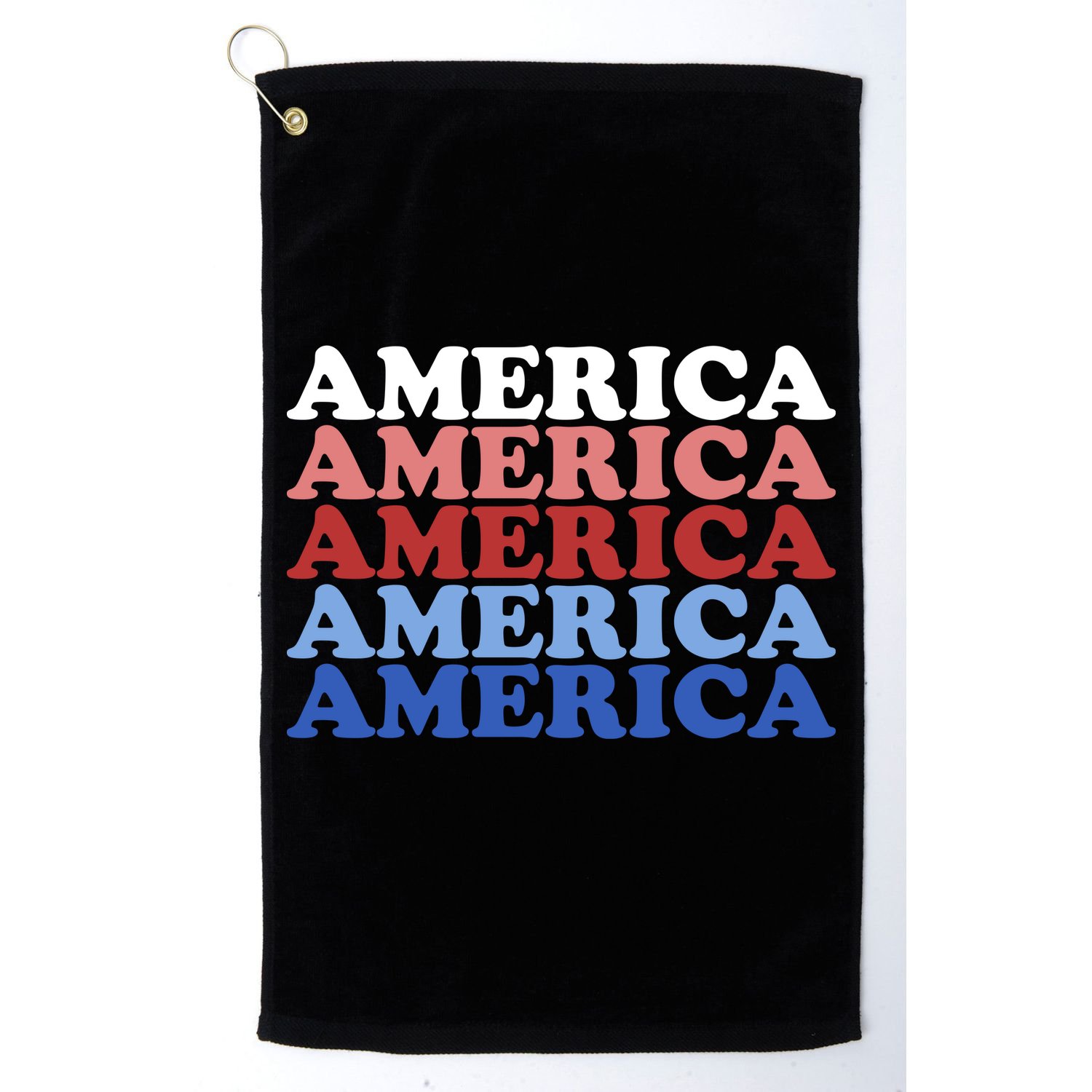 America Retro 4th Of July Golf Towel