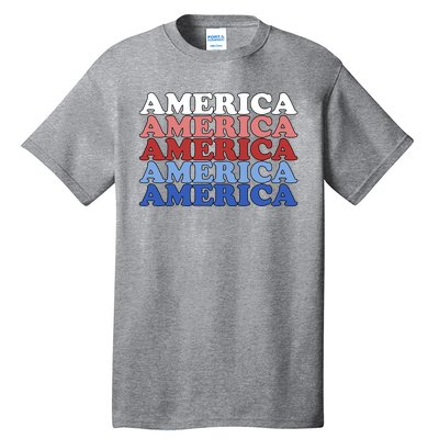 America Retro 4th Of July Tall T-Shirt