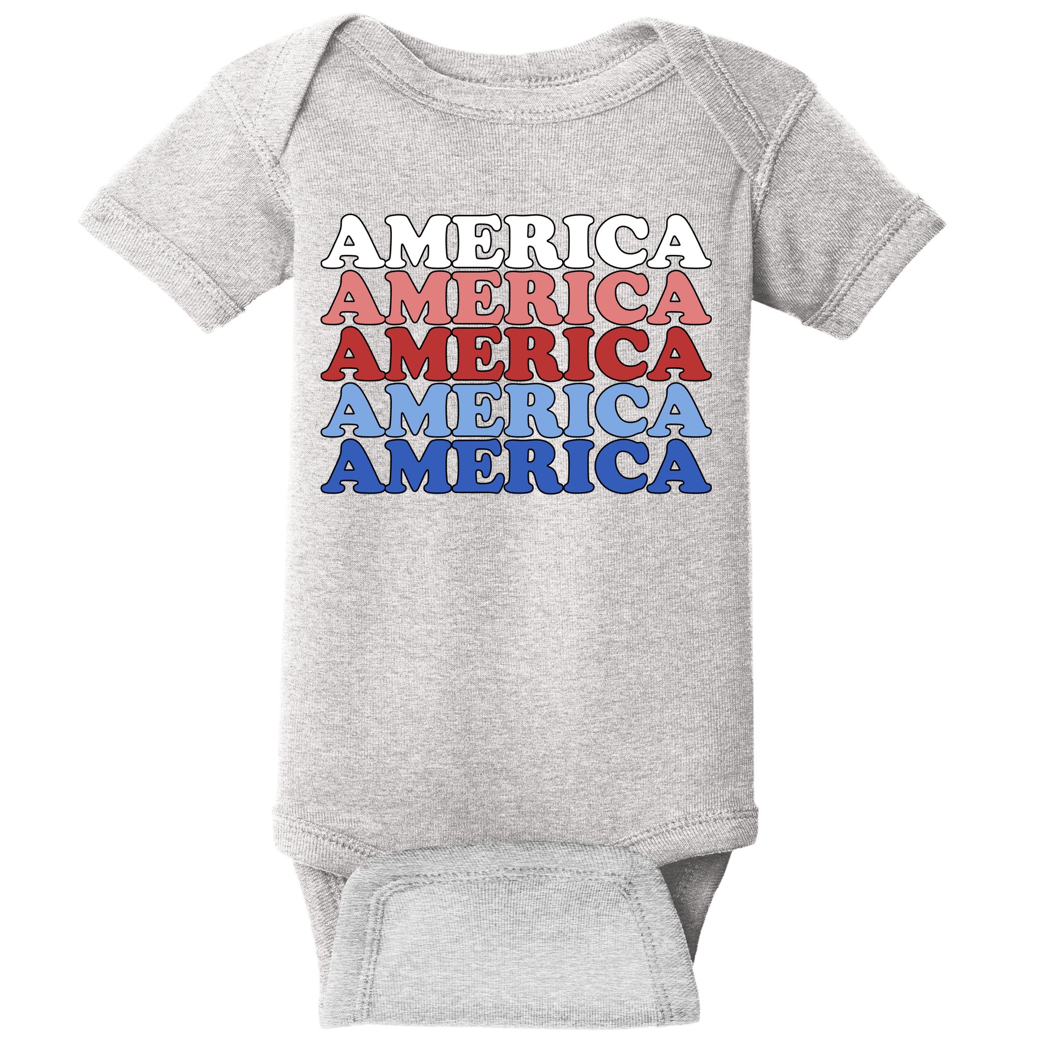 America Retro 4th Of July Baby Bodysuit