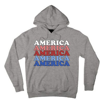 America Retro 4th Of July Tall Hoodie