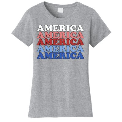 America Retro 4th Of July Women's T-Shirt