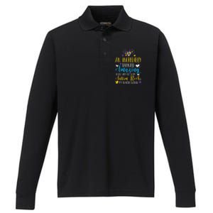 Autism Rocks ASD Support Unique Autistic Warrior Gift Performance Long Sleeve Polo