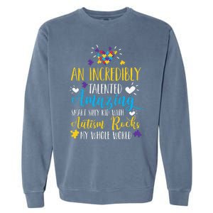 Autism Rocks ASD Support Unique Autistic Warrior Gift Garment-Dyed Sweatshirt