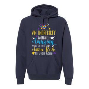 Autism Rocks ASD Support Unique Autistic Warrior Gift Premium Hoodie