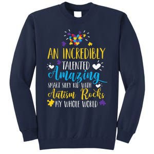 Autism Rocks ASD Support Unique Autistic Warrior Gift Tall Sweatshirt