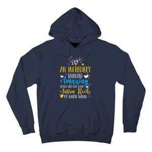 Autism Rocks ASD Support Unique Autistic Warrior Gift Tall Hoodie