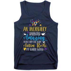 Autism Rocks ASD Support Unique Autistic Warrior Gift Tank Top