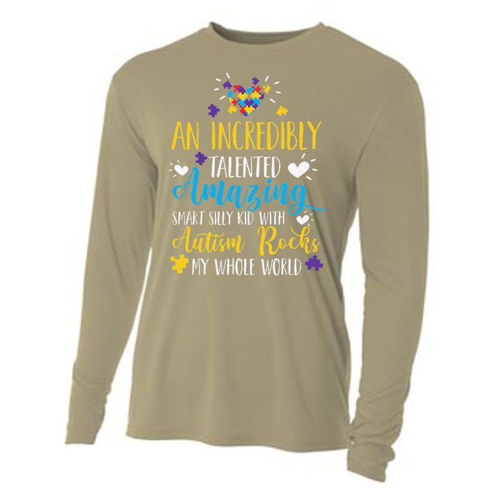 Autism Rocks ASD Support Unique Autistic Warrior Gift Cooling Performance Long Sleeve Crew