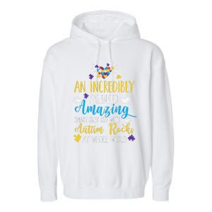 Autism Rocks ASD Support Unique Autistic Warrior Gift Garment-Dyed Fleece Hoodie