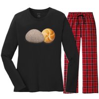 A Rock And A Roll ItS A Rock And A Roll Pictogram Women's Long Sleeve Flannel Pajama Set 