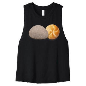 A Rock And A Roll ItS A Rock And A Roll Pictogram Women's Racerback Cropped Tank