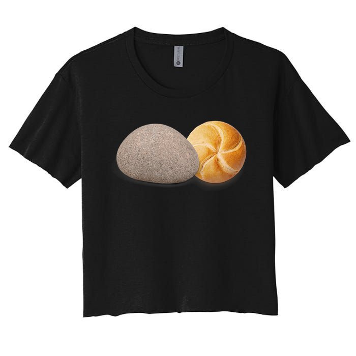 A Rock And A Roll ItS A Rock And A Roll Pictogram Women's Crop Top Tee