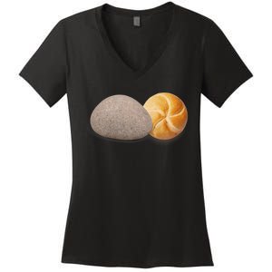 A Rock And A Roll ItS A Rock And A Roll Pictogram Women's V-Neck T-Shirt