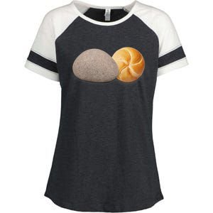 A Rock And A Roll ItS A Rock And A Roll Pictogram Enza Ladies Jersey Colorblock Tee