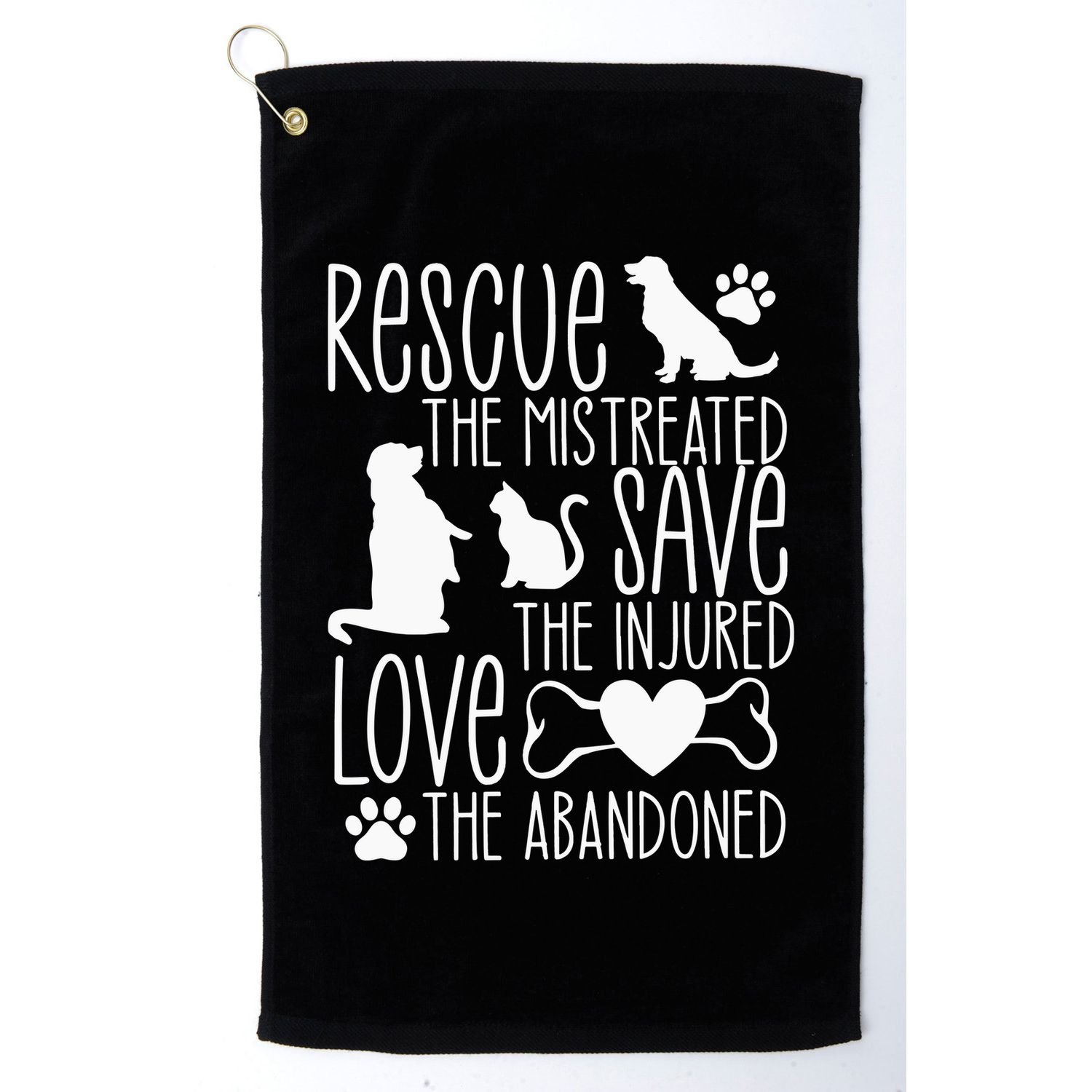 Animal Rescue Animal Rights Golf Towel