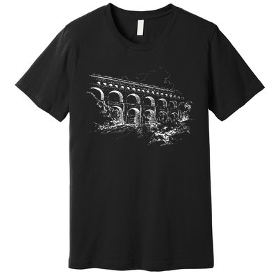 Ancient Roman Aqueduct Rome Aqueduct Of Segovia Premium T-Shirt