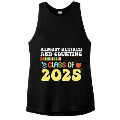 Almost Retired And Counting Class Of 2025 Ladies PosiCharge Tri-Blend Wicking Tank