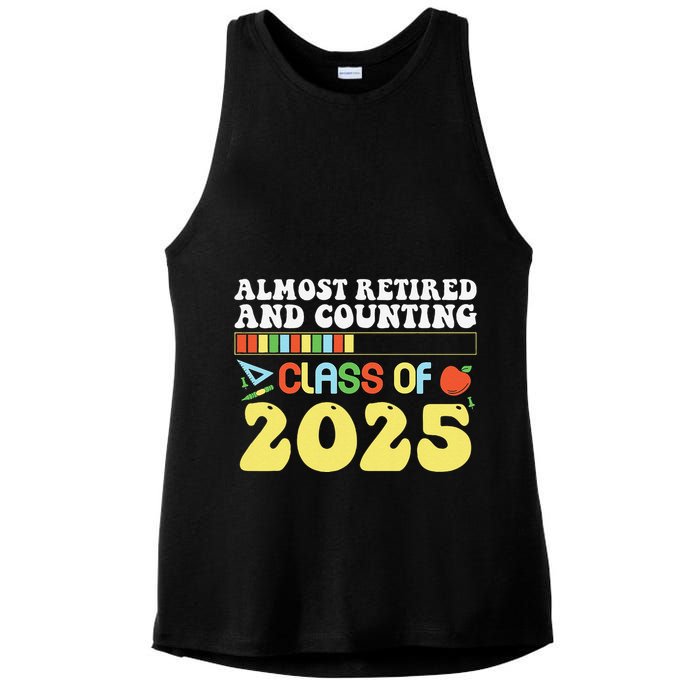 Almost Retired And Counting Class Of 2025 Ladies PosiCharge Tri-Blend Wicking Tank