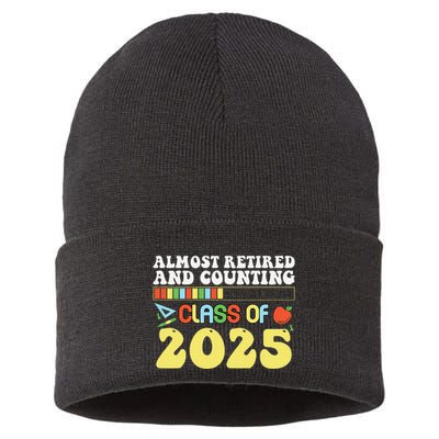 Almost Retired And Counting Class Of 2025 Sustainable Knit Beanie