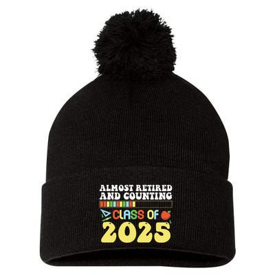 Almost Retired And Counting Class Of 2025 Pom Pom 12in Knit Beanie