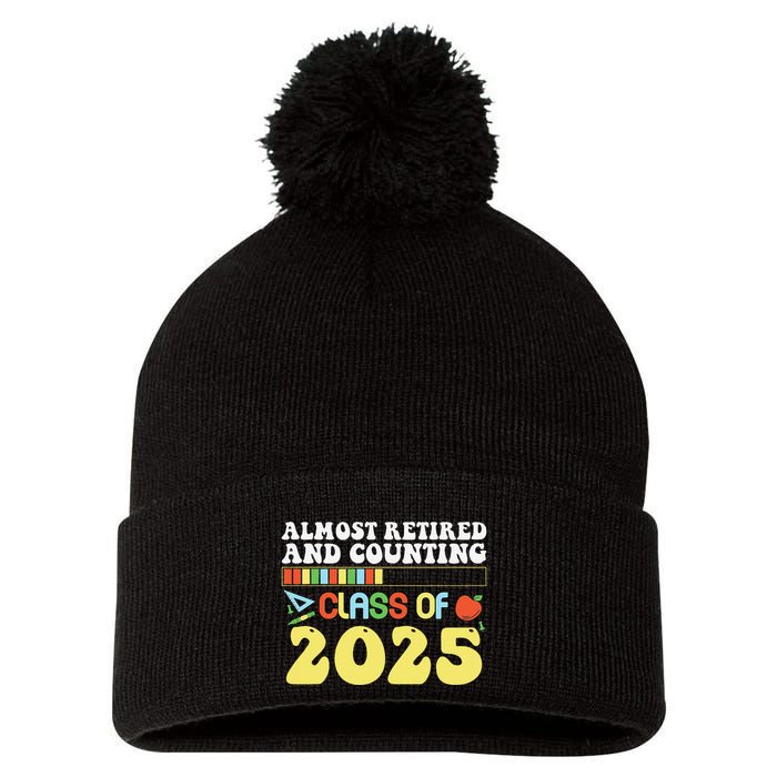 Almost Retired And Counting Class Of 2025 Pom Pom 12in Knit Beanie