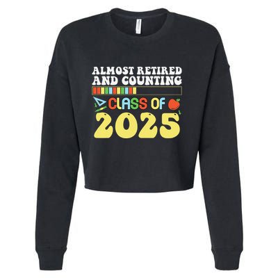 Almost Retired And Counting Class Of 2025 Cropped Pullover Crew