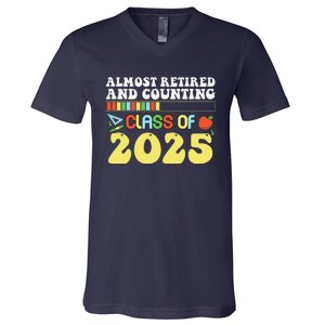 Almost Retired And Counting Class Of 2025 V-Neck T-Shirt