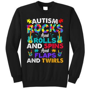 Autism Rocks And Rolls Funny Autism Awareness Month Sweatshirt